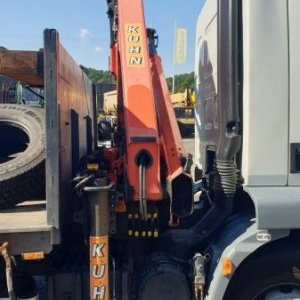 foto 15t DAF valník 6.5m+HR Palfinger plachta shrnovačka bez bočnic