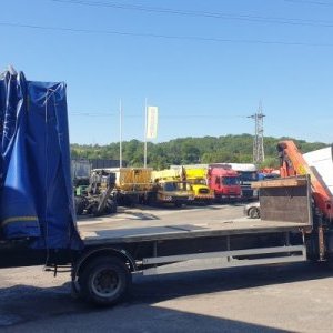 foto 15t DAF valník 6.5m+HR Palfinger plachta shrnovačka bez bočnic