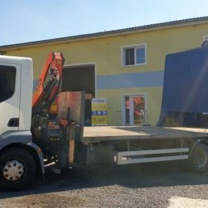 foto 15t DAF valník 6.5m+HR Palfinger plachta shrnovačka bez bočnic