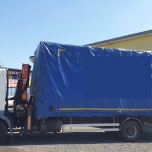 foto 15t DAF valník 6.5m+HR Palfinger plachta shrnovačka bez bočnic