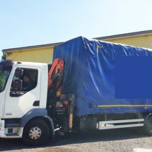 foto 15t DAF valník 6.5m+HR Palfinger plachta shrnovačka bez bočnic