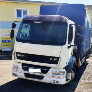 foto 15t DAF valník 6.5m+HR Palfinger plachta shrnovačka bez bočnic