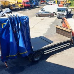 foto 15t DAF valník 6.5m+HR Palfinger plachta shrnovačka bez bočnic