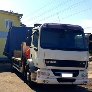 foto 15t DAF valník 6.5m+HR Palfinger plachta shrnovačka bez bočnic