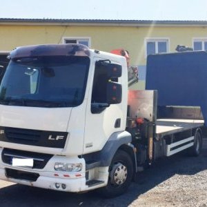 foto 15t DAF valník 6.5m+HR Palfinger plachta shrnovačka bez bočnic