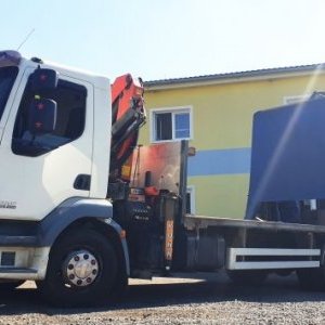 foto 15t DAF valník 6.5m+HR Palfinger plachta shrnovačka bez bočnic