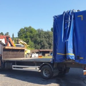 foto 15t DAF valník 6.5m+HR Palfinger plachta shrnovačka bez bočnic