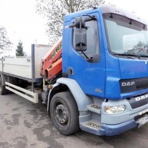 foto 19t DAF LF55.250 +Palfinger PK10000 valník 6m s HR
