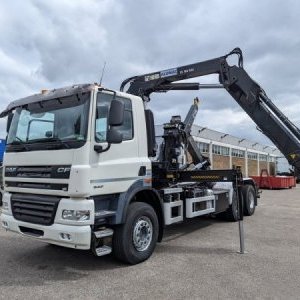 foto 6x4 Eur5 DAF kontejner + HIAB 16tm