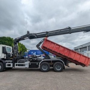 foto 6x4 Eur5 DAF kontejner + HIAB 16tm