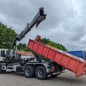 foto 6x4 Eur5 DAF kontejner + HIAB 16tm